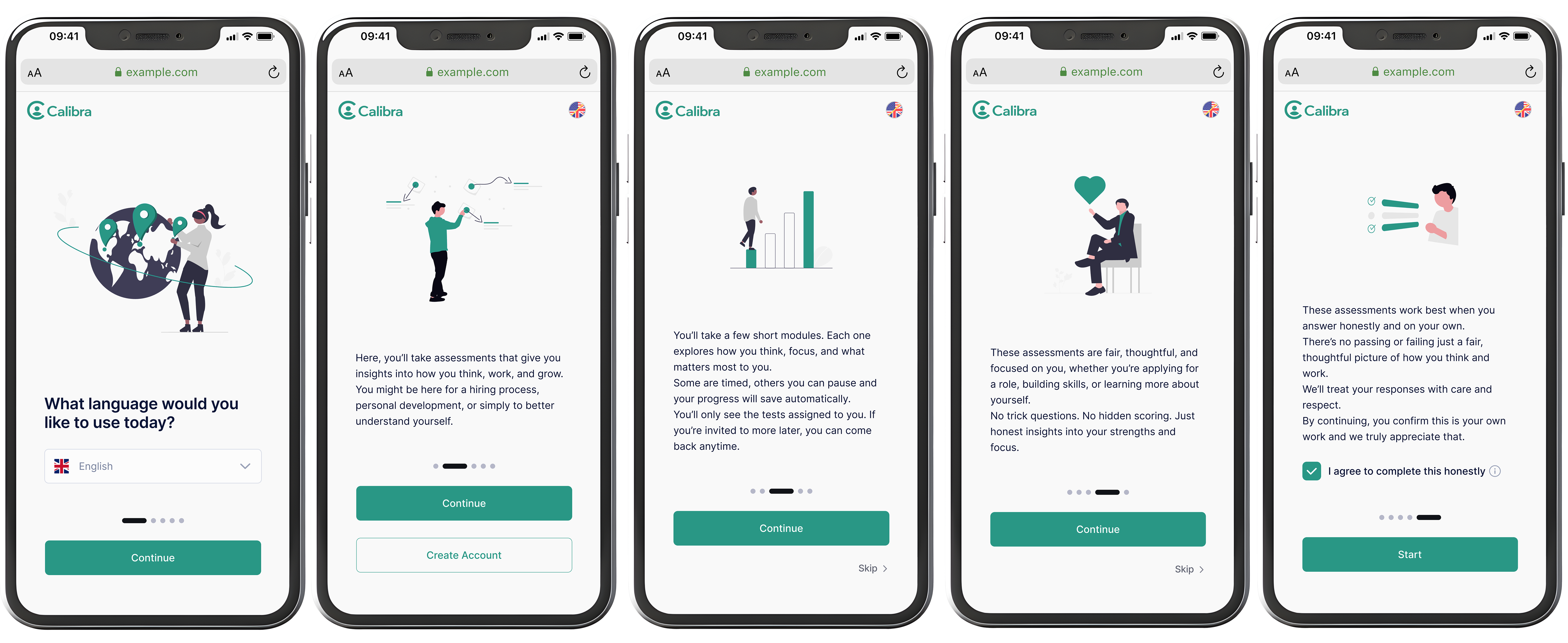 Redesigned onboarding screens
